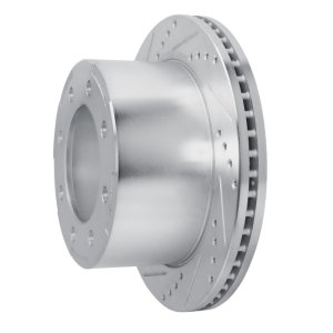 Chevrolet Express 3500 Brake Rotor (1) - Rear Left - R1 Concepts - Drilled & Slotted - Silver - `01-`10